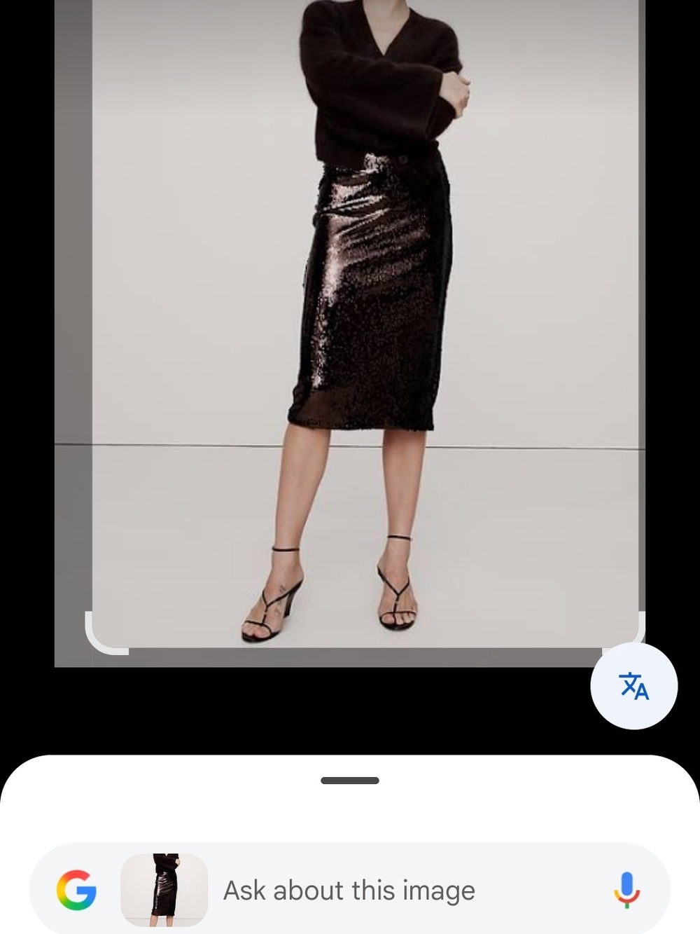 Banana Republic Black Sequin Midi Skirt - Picture 1 of 4